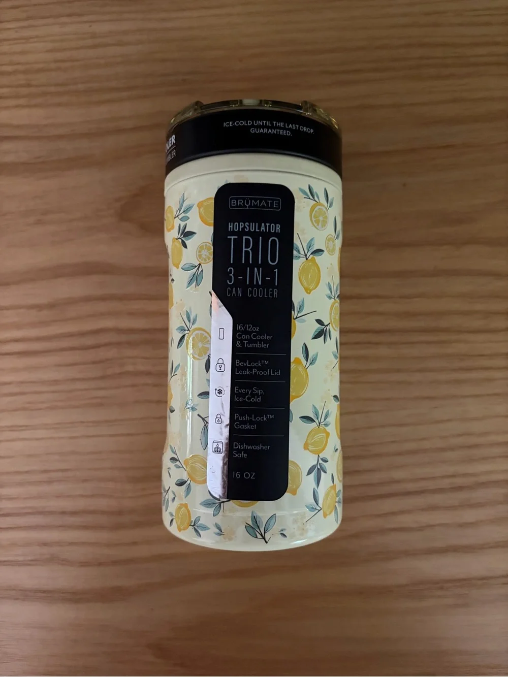 BrüMate Hopsulator TRIO 3-in-1 Can Cooler - Lemon Floral